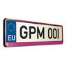 View Item Pink Gloss Plastic Car Number Plate Surround
